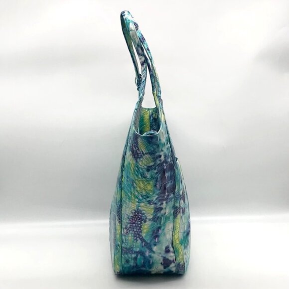 Brahmin Hydro Melbourne Croc Embossed Leather Carla Tote Bag - Picture 4 of 12